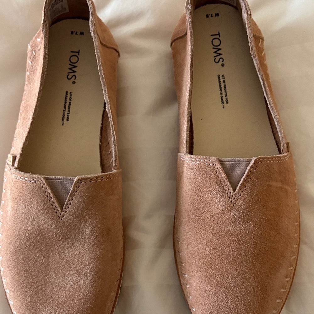 TOMS Women's Brown Espadrille Slip-Ons